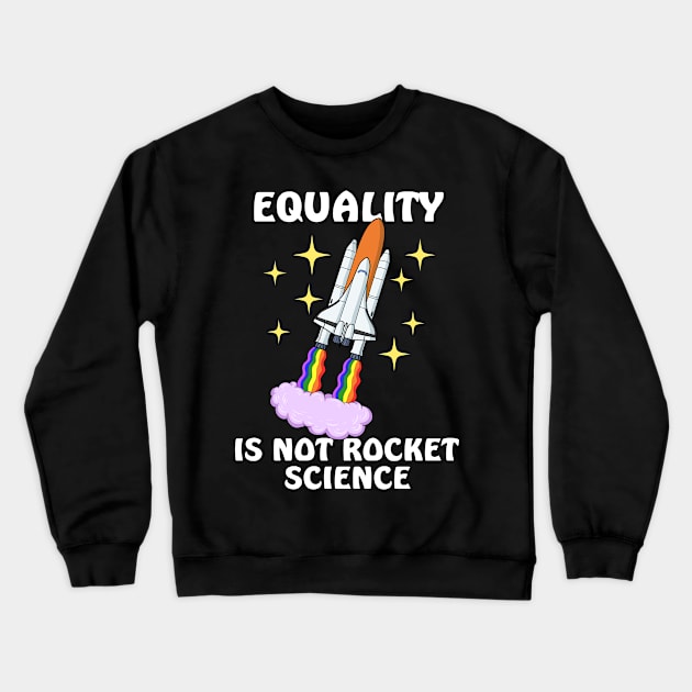 Gay Pride Gift Design LGBT Equality Not Rocket Science Raglan Baseball Tee Crewneck Sweatshirt by Linco